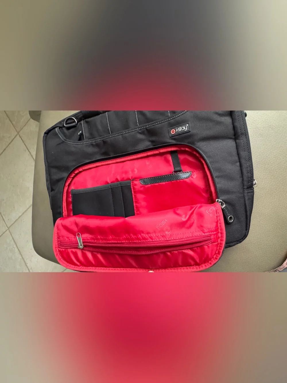 Black Laptop Briefcase with Front Pocket -